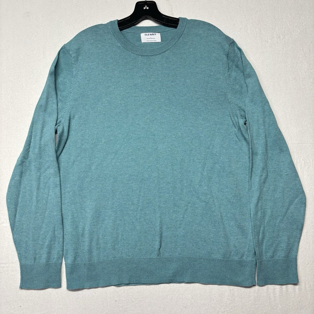 Old Navy Cashmere Sweater Long Sleeve Crew Neck Teal Men's L